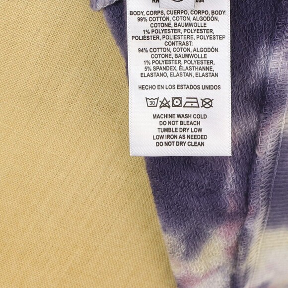 T. La Anthropologie Tie Dye Ruffled Sleeveless Sweatshirt Tank S Purple NWT B90 - Picture 6 of 6